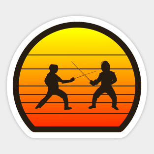 Retro fencing sword Sticker